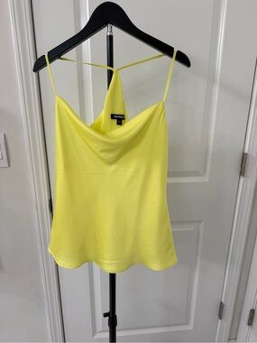 Express Neon Yellow Cowl Neck Strappy Camisole Top